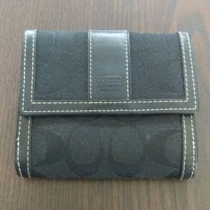 Dark Brown Leather Coach Wallet